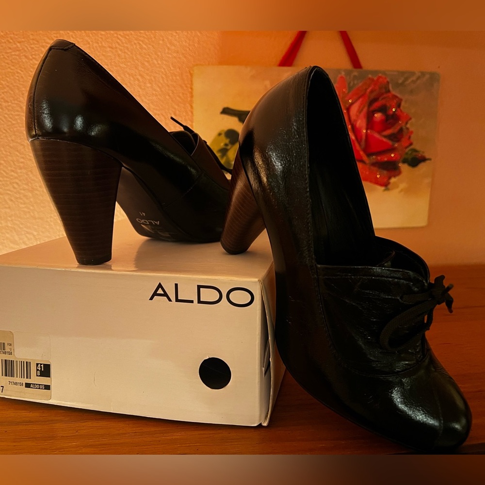 Aldo black patent leather “Kuy” pumps size 10 41, EUC!